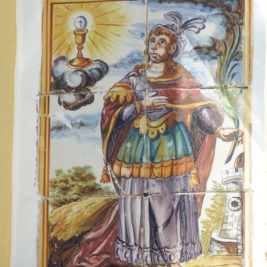 Ceramic panel of Saint Barbara
