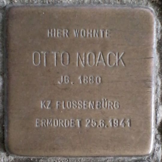 Stolperstein en memoria de Otto Noack