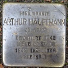 Stolperstein dedicated to Arthur Hauptmann