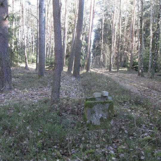 Kříž v lese u Kostelce za pietní zahradou