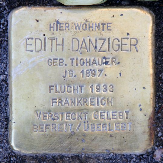 Stolperstein en memoria de Edith Danziger