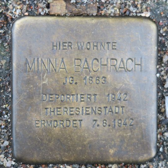 Stolperstein em memória de Minna Bachrach