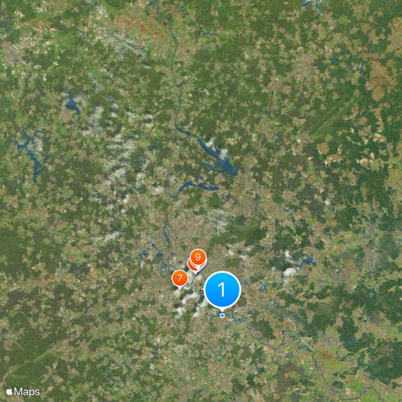 Obwód moskiewski Mapa