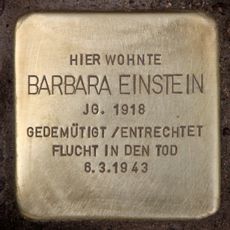Stolperstein à la mémoire de Barbara Einstein