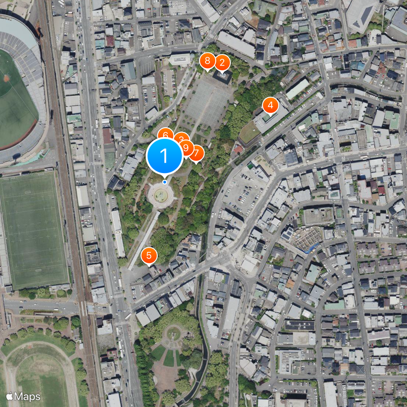 Parc de la paix Carte