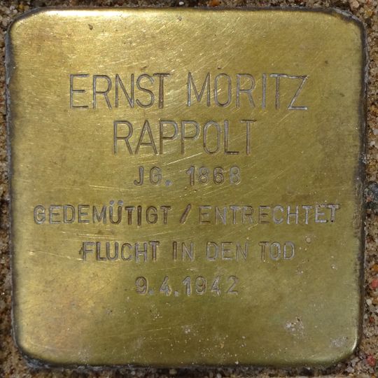 Stolperstein em memória de Ernst Moritz Rappolt