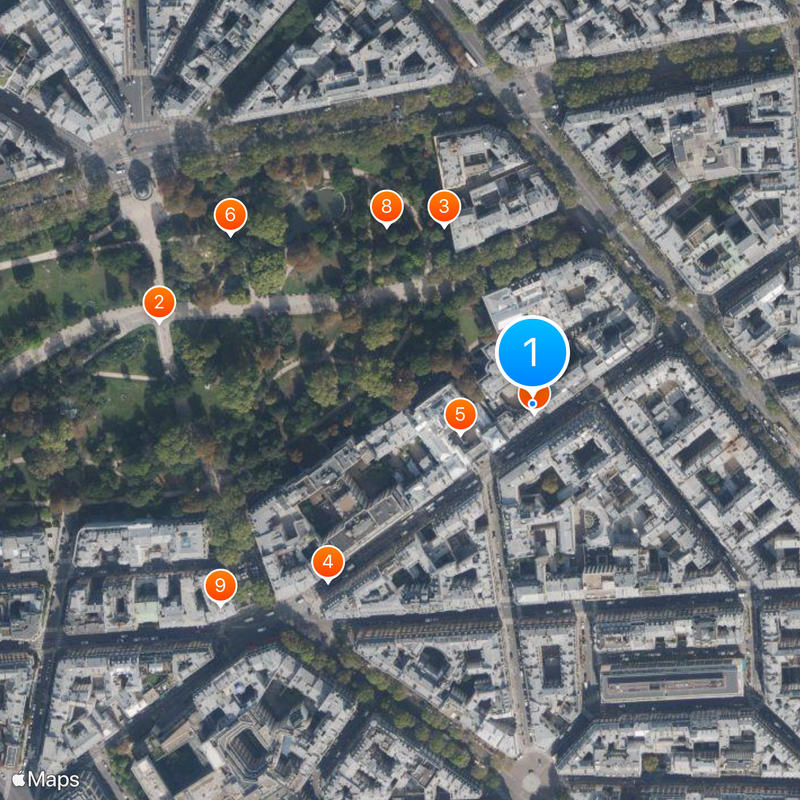 Museo Nissim de Camondo Mappa