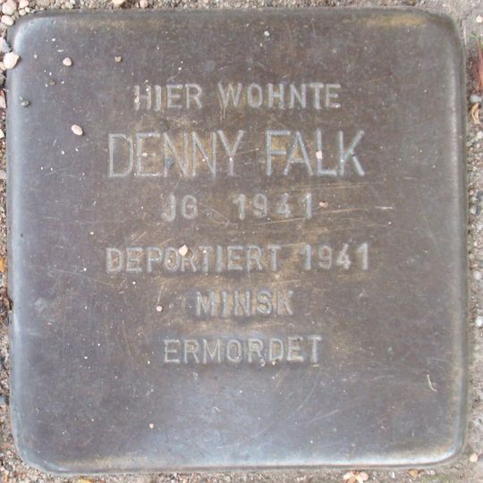 Stolperstein dedicated to Denny Falk
