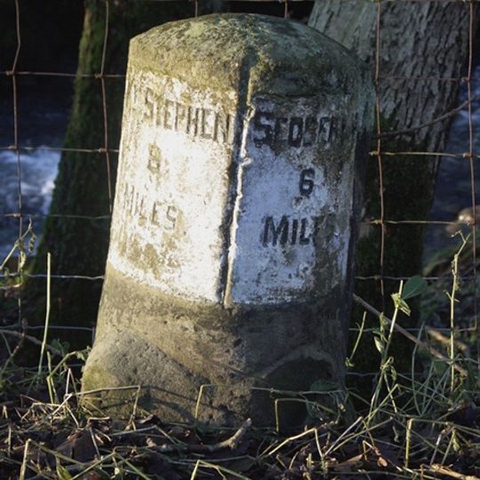 Milestone Circa 250 Yards To West Of Brig Cottage