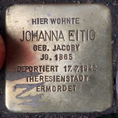 Stolperstein dedicated to Johanna Eitig