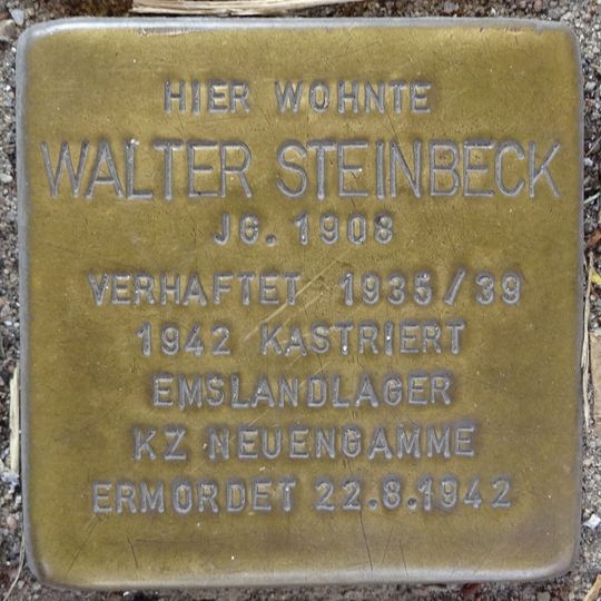 Stolperstein em memória de Walter Steinbeck