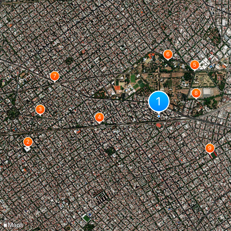 Villa del Parque Kaart