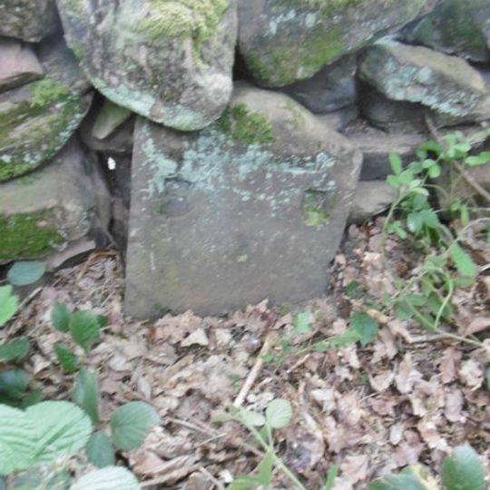 Milestone, Beggars Well Lane, bridleway at Threapwood