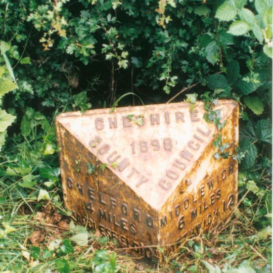 Milepost, Blackden Manor Farm, SW of New Farm