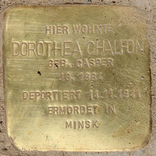 Stolperstein dedicated to Dorothea Chalfon