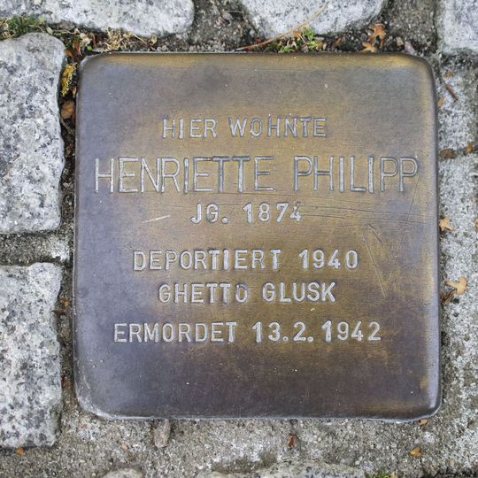 Stolperstein en memoria de Henriette Philipp