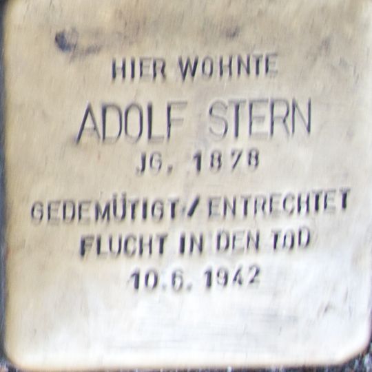 Stolperstein em memória de Adolf Stern