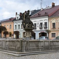 Fountain with statue of Saint George and the Dragon
