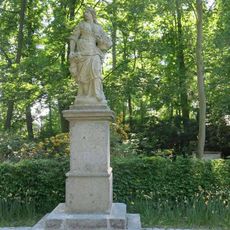 Socha alegorie Jara v Mercandinových sadech v Klatovech