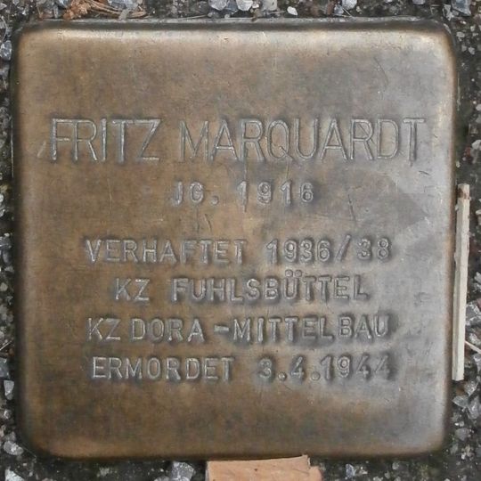 Stolperstein à la mémoire de Fritz Marquardt