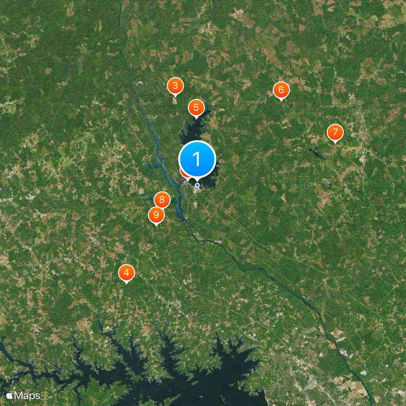 Centrale nucléaire de Virgil Summer Carte