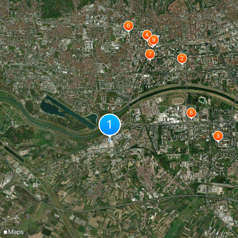 Arena Zagreb Map