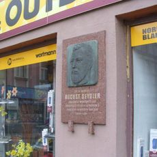 Pamětní deska Augusta Seydlera na Masarykově náměstí v Žamberku