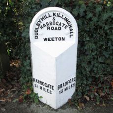 Milepost, Approximately 150 Metres North Of Huby Crossroads