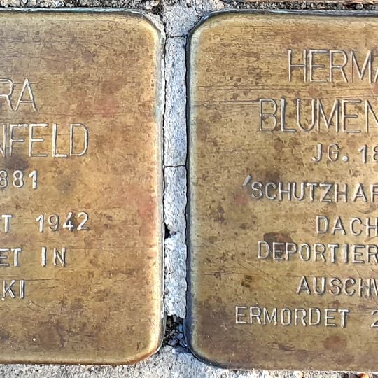 Stolperstein en memoria de Clara Blumenfeld