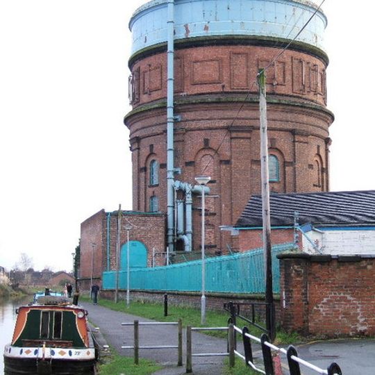 Water tower, boiler house and railings, Boughton Water Pumping Station