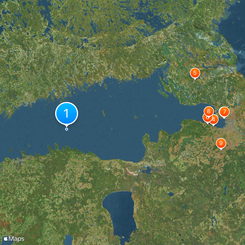 Golfe de Finlande Carte