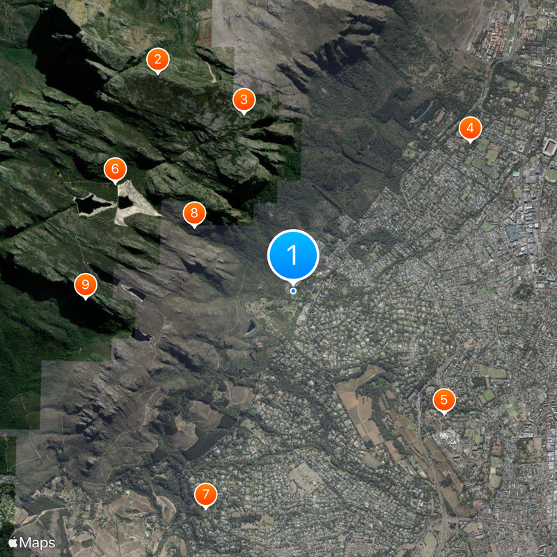 Kirstenbosch National Botanical Garden Mappa