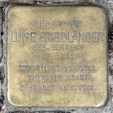 Stolperstein em memória de Luise Friedländer