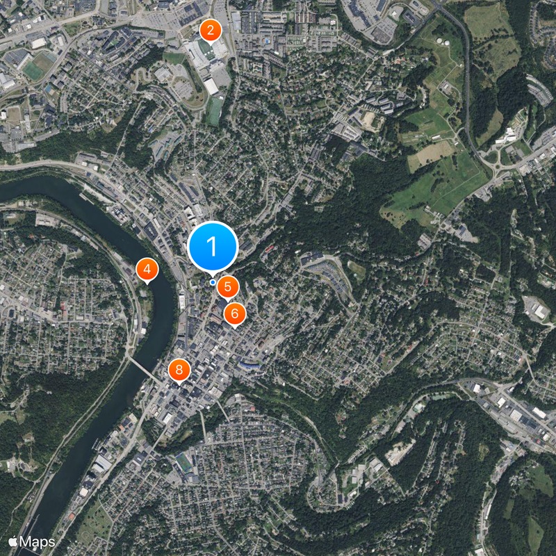 West Virginia University Map