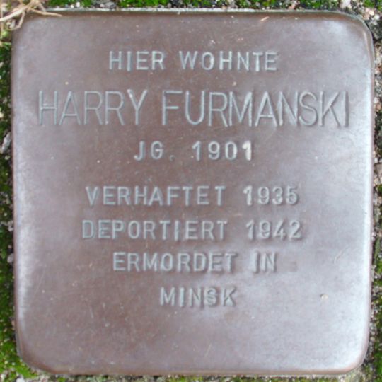Stolperstein en memoria de Harry Furmanski