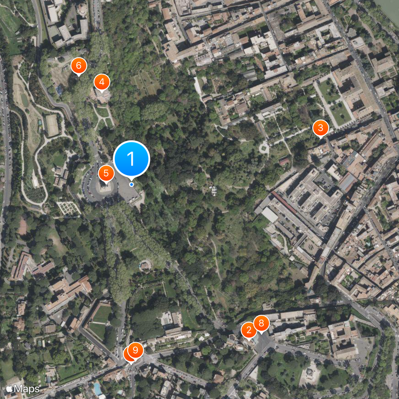 Janiculum Hill Map