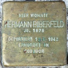 Stolperstein dedicated to Hermann Biberfeld