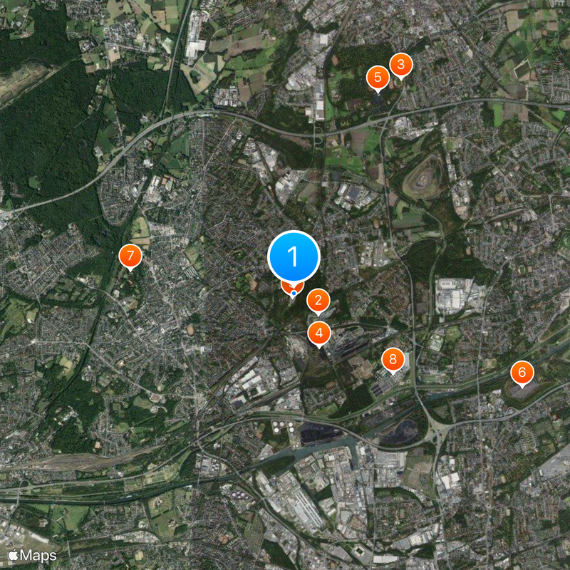 Tetrahedron in Bottrop Map
