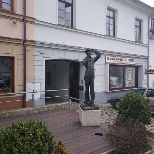 Socha v Gregorově ulici v Písku