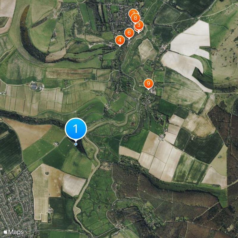 Litlington White Horse Map