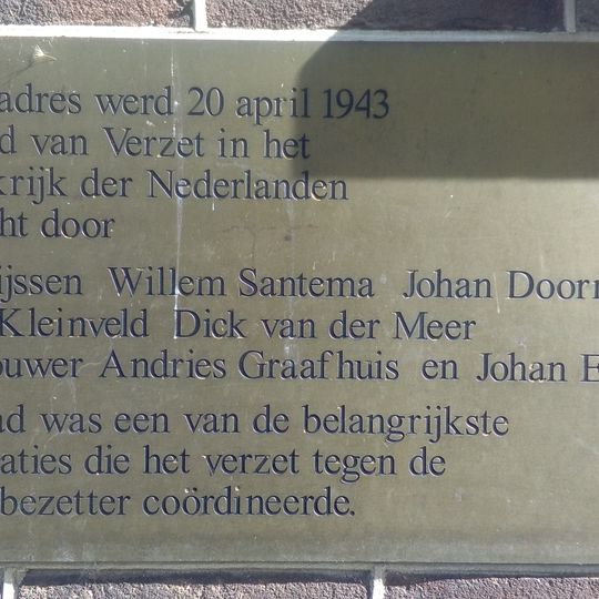 Plaquette voor de Raad van Verzet