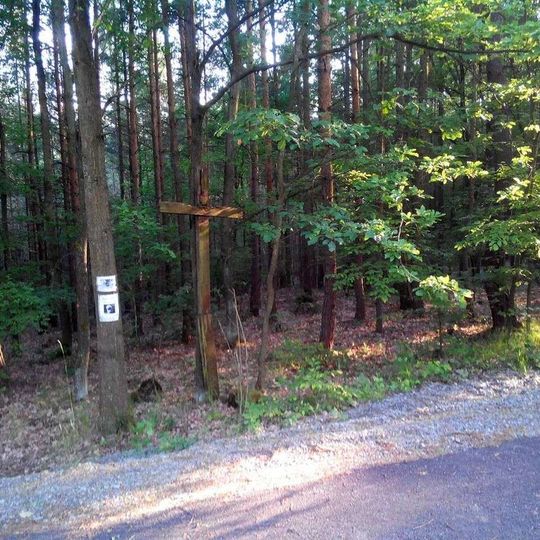 Kříž v lese mezi Pičínem a Hlubošem