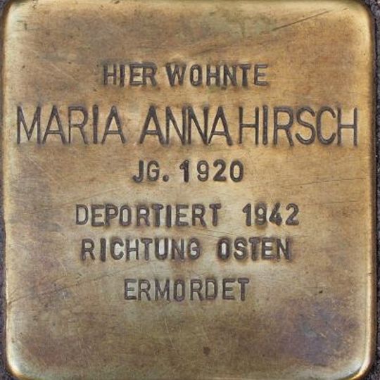 Stolperstein en memoria de Maria Anna Hirsch