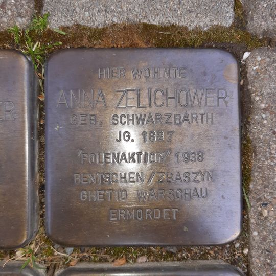 Stolperstein en memoria de Khana Zelichower