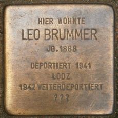 Stolperstein à la mémoire de Leo Brummer