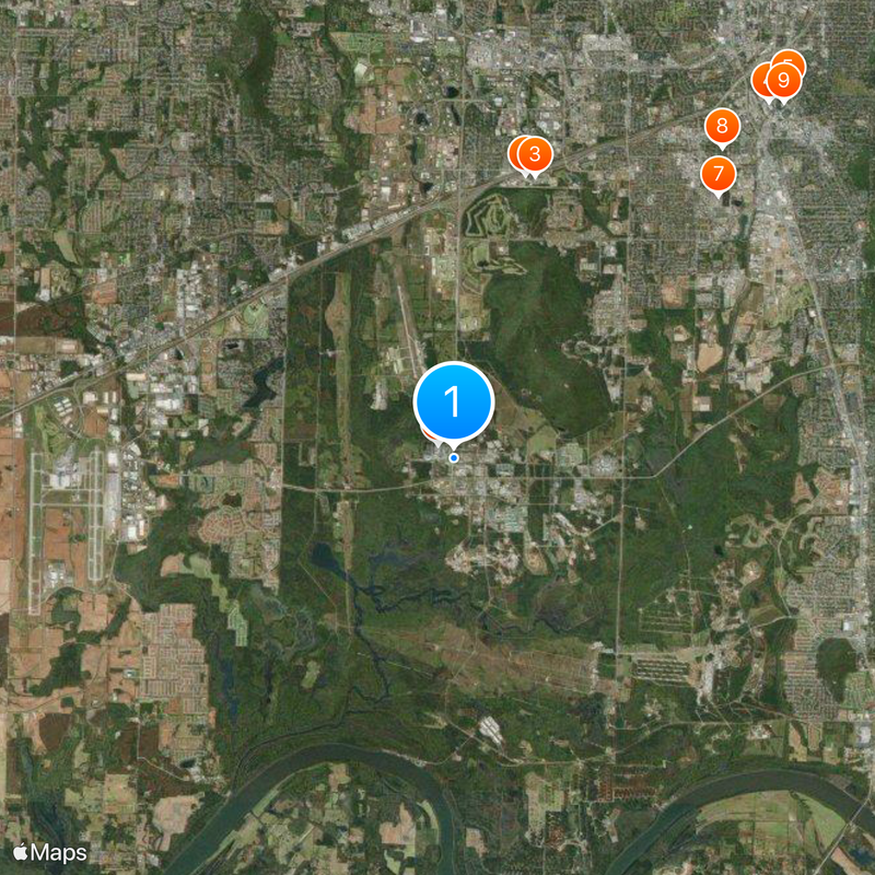 Marshall Space Flight Center Map
