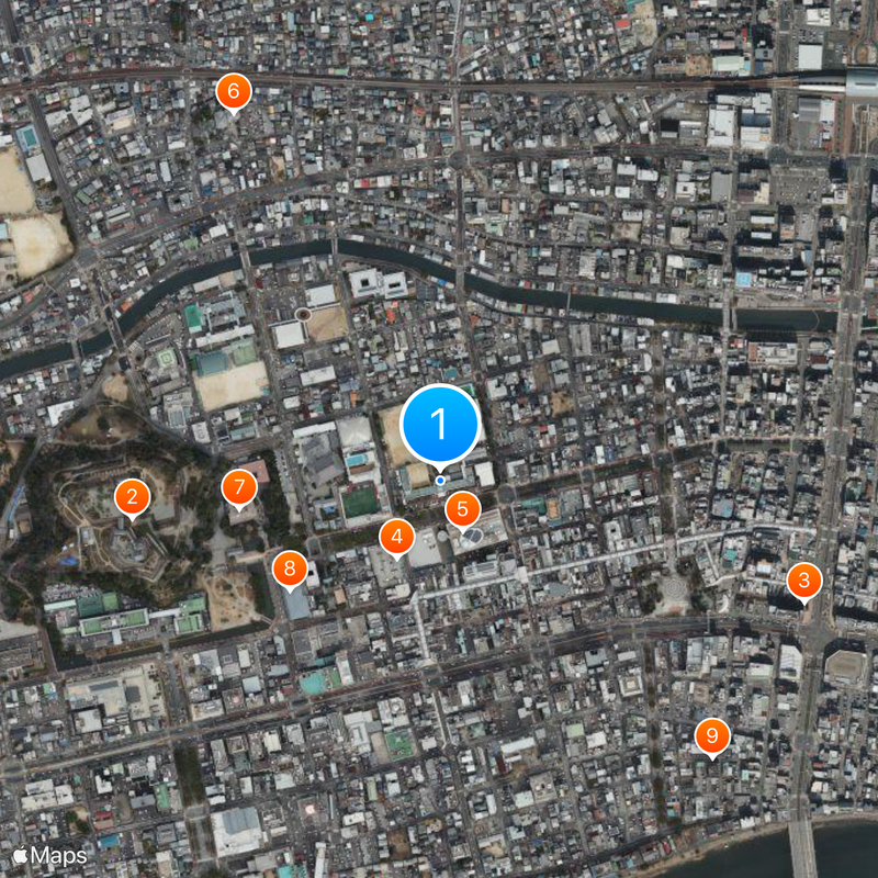 Kochi Prefectural Kochi Otemae High School Map
