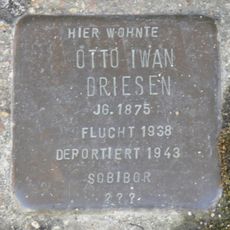 Stolperstein dedicated to Otto Driesen