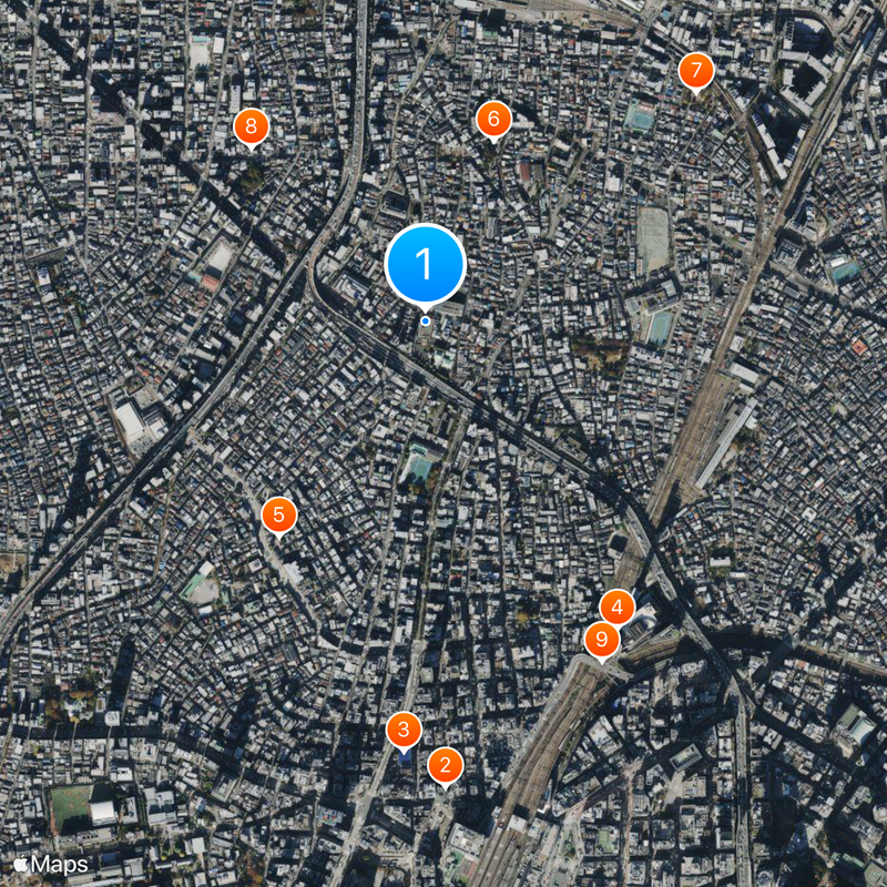 Showa Tetsudo High School Map