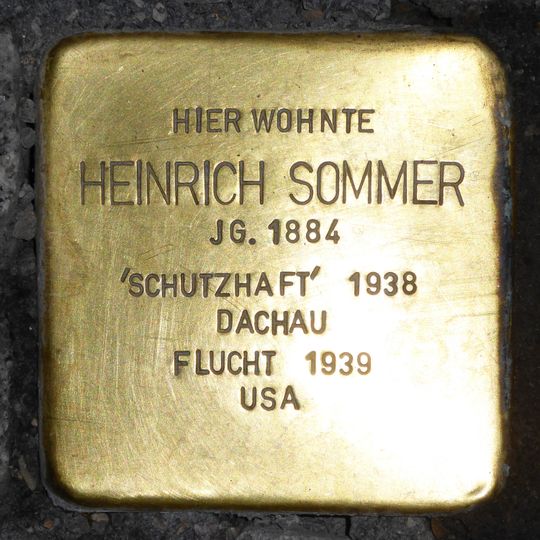 Stolperstein em memória de Heinrich Sommer